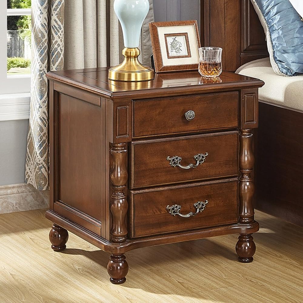 Vanity Desk Vintage Solid Wood Vanity Table with Makeup Mirror Stool & Dresser Chic Bedroom Retro Desk