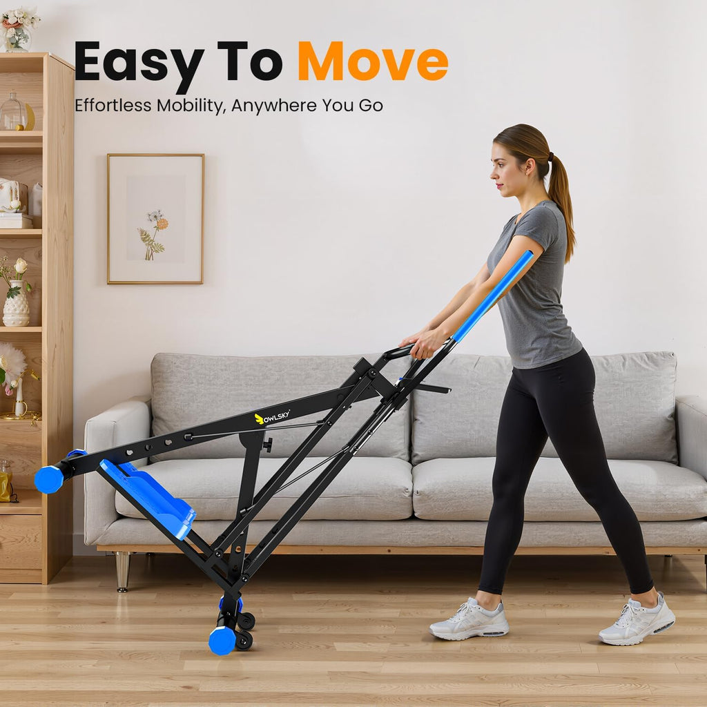 OWLSKY Air Walk Elliptical Exercise Machine for Home Gym – Full-Body Cardio Cross Trainer Glide Exercise with LCD Monitor, Device Holder, Low-Impact Workout, Full Body Fitness Equipment 400LBS