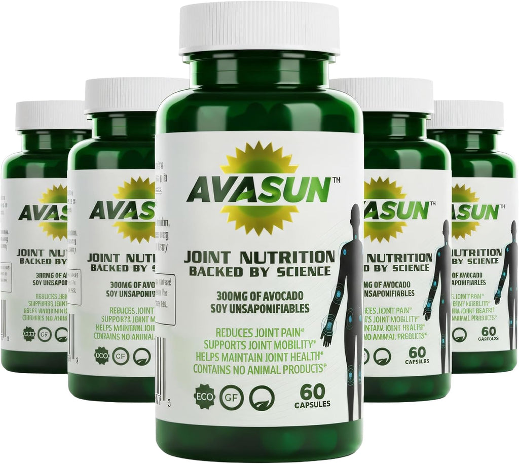 ASU Joint Support Supplement – 300mg Avocado Soy Unsaponifiables for Joint Comfort, Mobility & Cartilage Health, Clinically Studied, Plant-Based, Non-GMO, Gluten-Free, 60 Capsules (12 Month Supply)