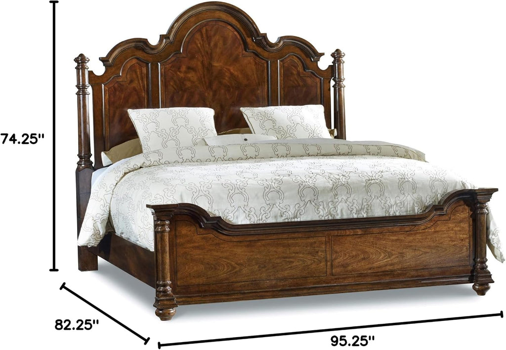 Hooker Furniture Leesburg California King Poster Panel Bed in Mahogany