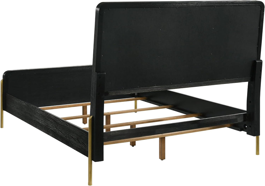 Coaster Home Furnishings Arini 4-Piece Eastern King Bedroom Set Cream and Black 224331KECRM-S4