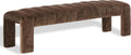 SAFAVIEH Couture Collection – Bellisima Brown Channel Tufted Chenille Bench, Modern Upholstered Accent Seating (SFV5127I)