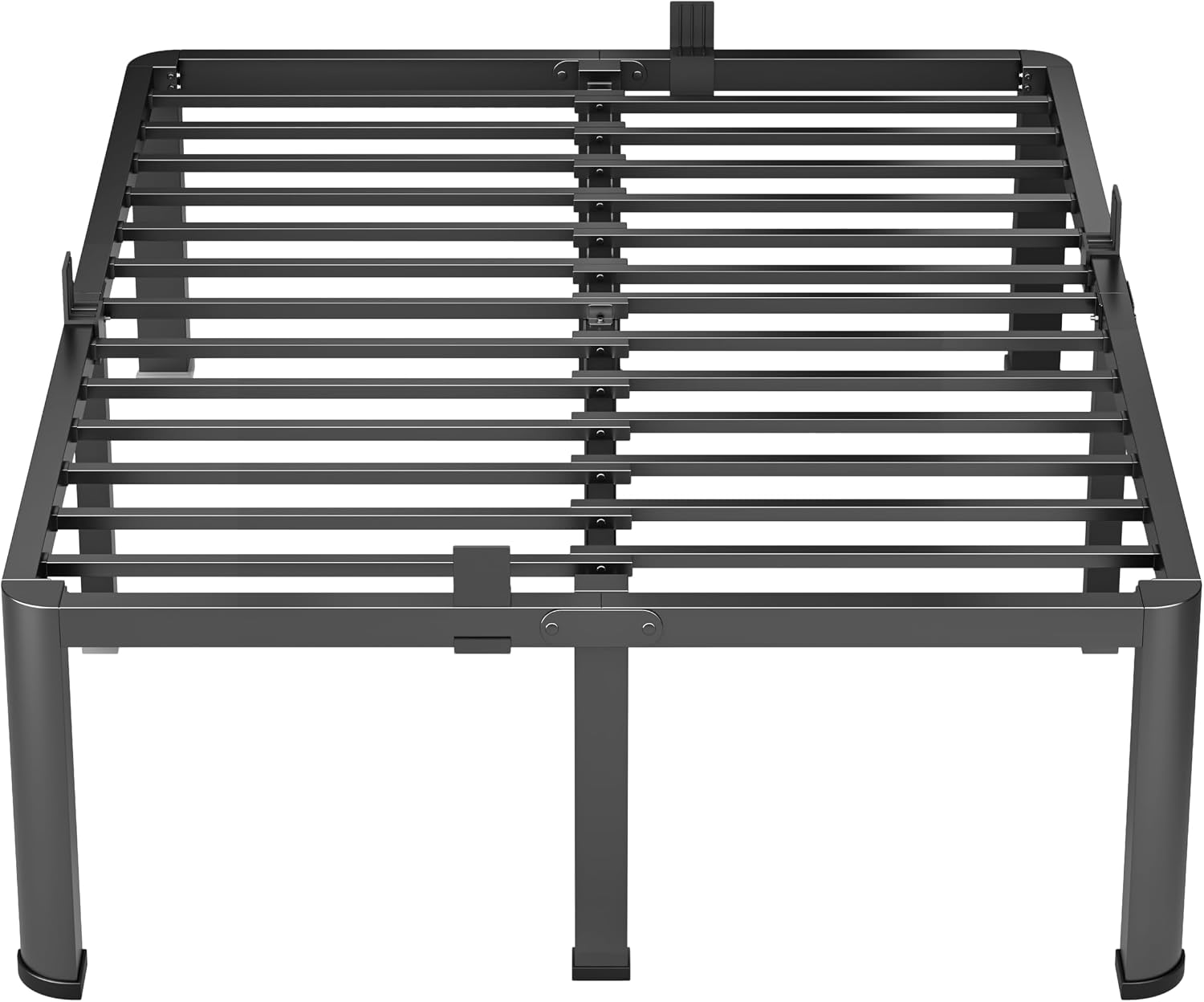 VIPSHOW 18 Inch King Heavy Duty 3500 lbs Bed Frame with Round-Corner Legs & Anti-Squeak Design – Quick Assembly Metal Platform, No Box Spring Needed