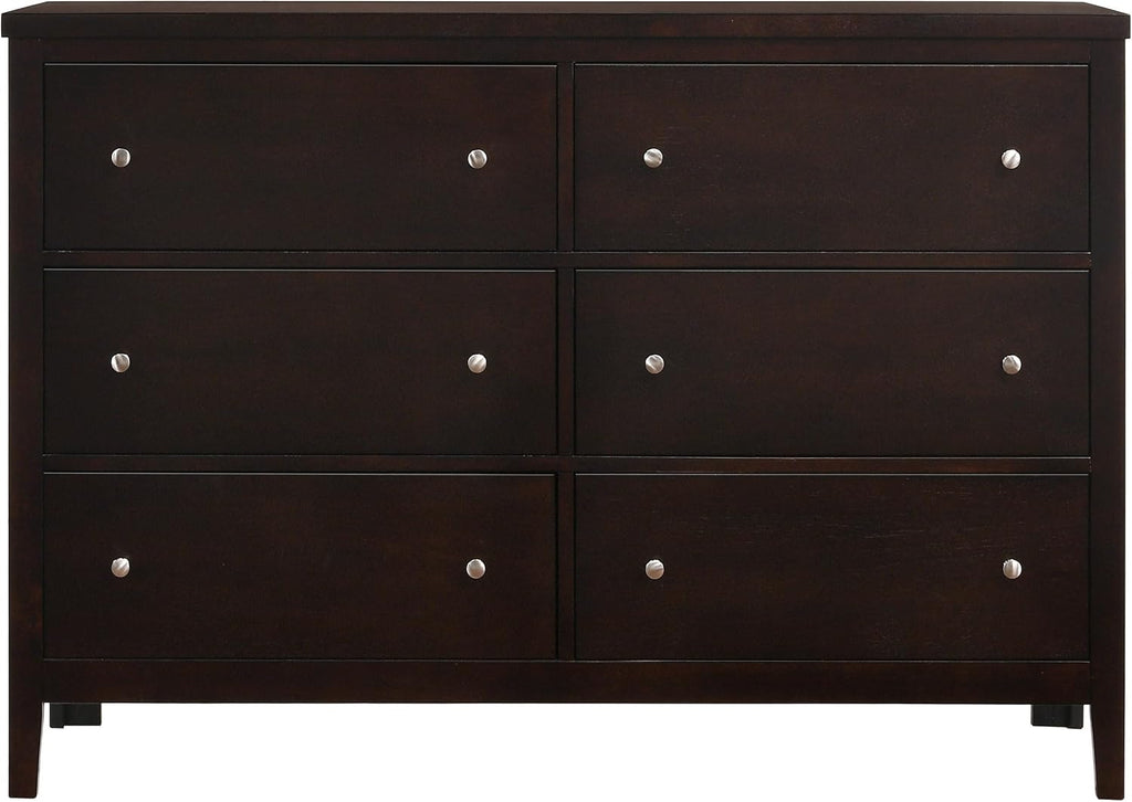 Coaster Home Furnishings Carlton Contemporary 4-Piece Bedroom Set Leatherette Upholstered Eastern King Size Panel Bed Frame 51-inch Headboard Cappuccino 202091KE-S4