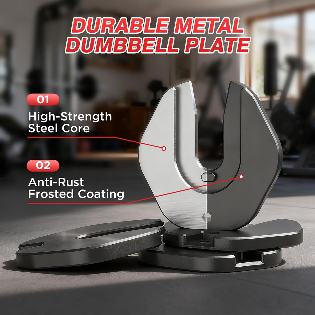 Adjustable Dumbbells Set, 10 in 1/15 in 1 Free Adjustable Weights Dumbbells Set, 25/55/52.5lbs Weights Set with Anti-Slip Handle, Fast Adjust Equipment Compact for Home Gym Strength Training