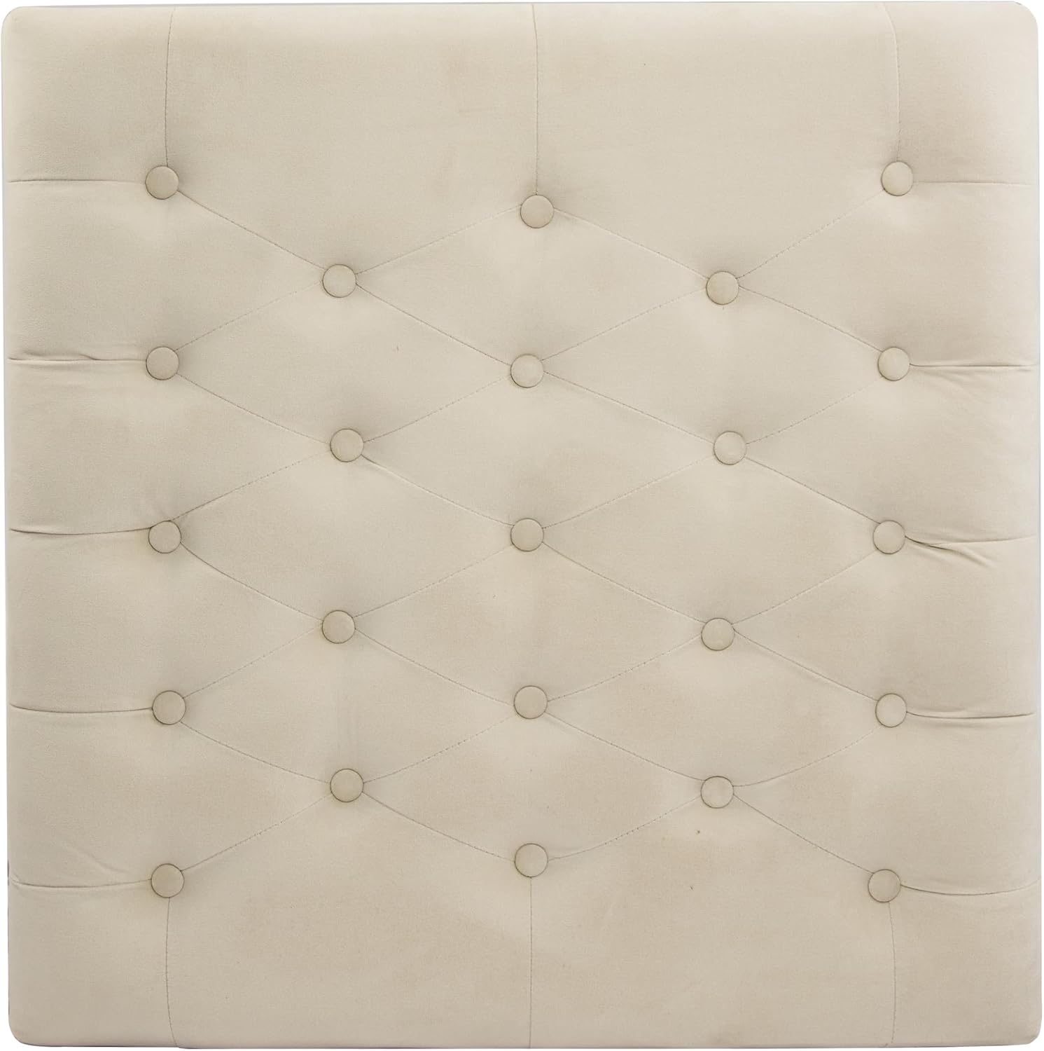 Upholstered Bench with Wood Frame and Shelf, Beige