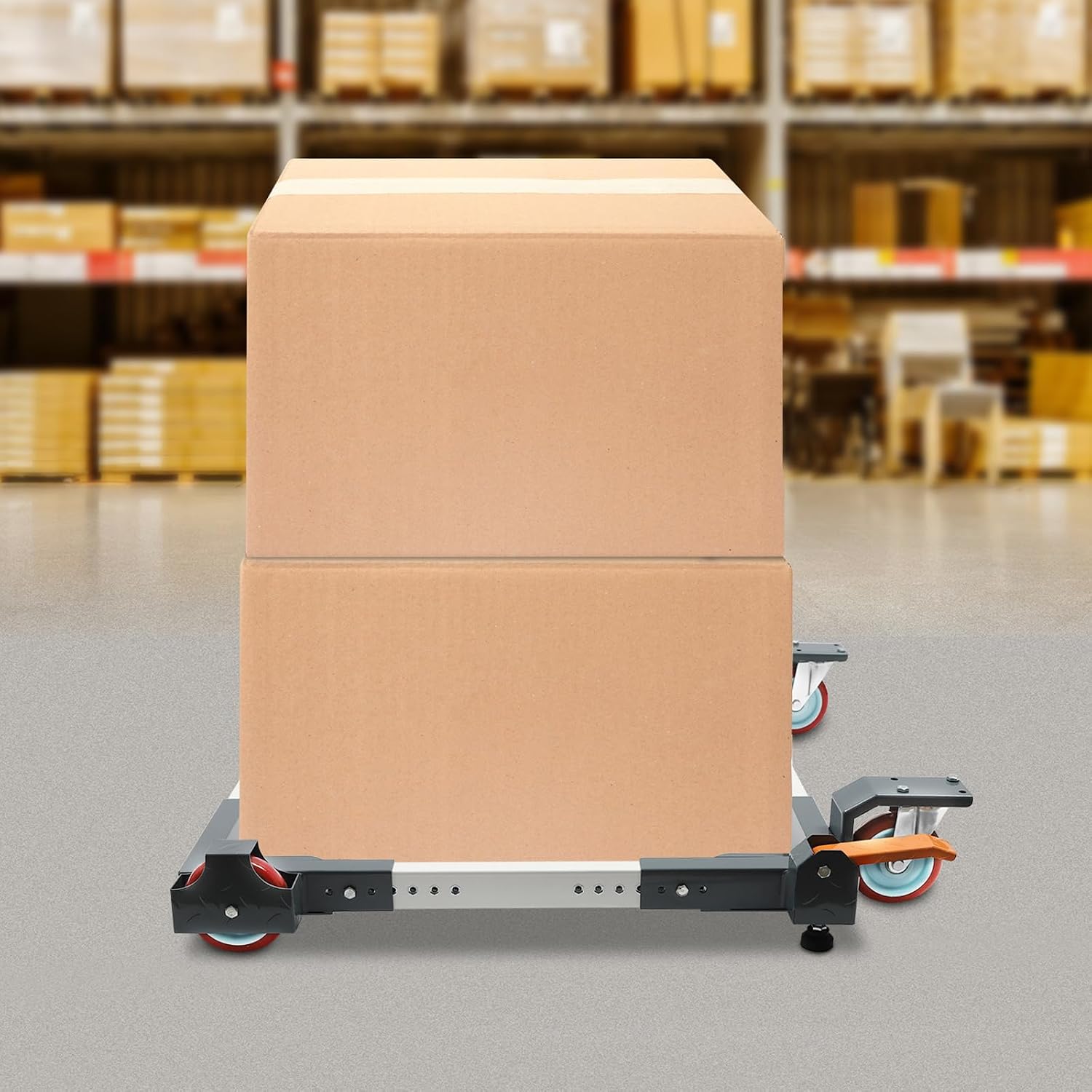 Mobile Base, 1500 lbs Weight Capacity Adjustable Mobile Base Max Size 28'x33.5', Heavy Duty Universal Mobile Base with Swivel Wheels for Moving Tools, Machines and Large Objects