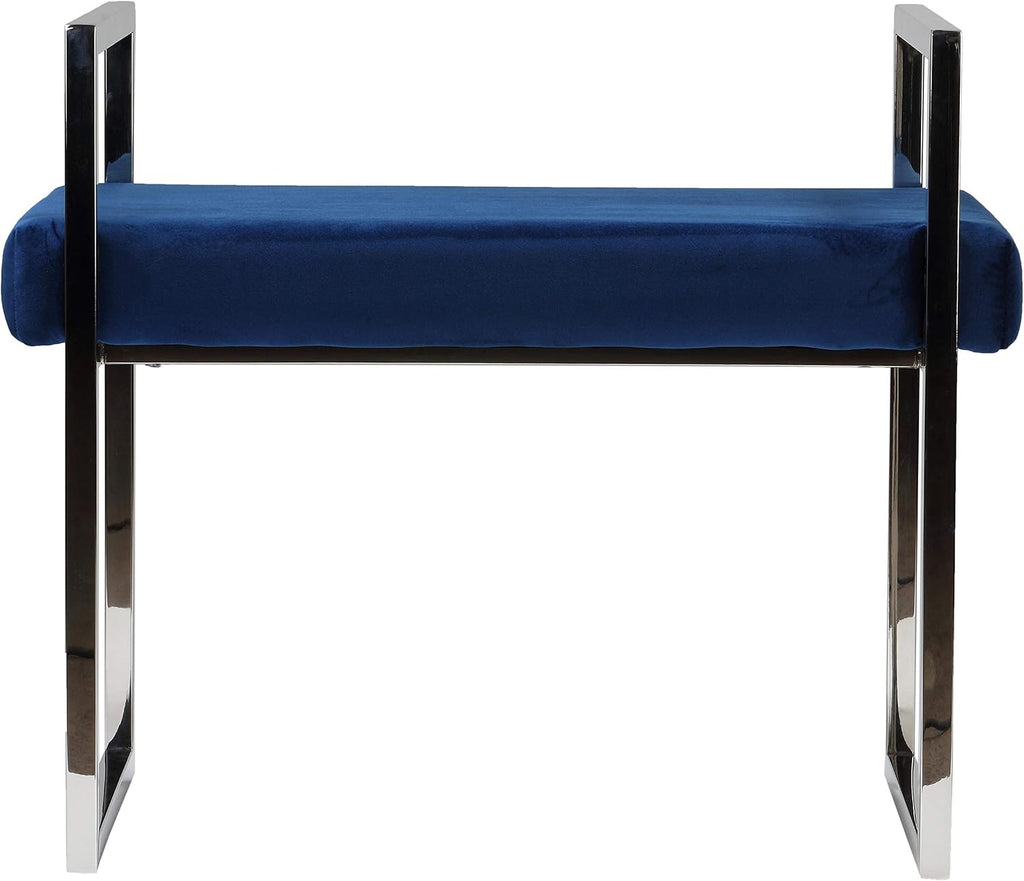Cortesi Home Anna Bench Ottoman, 24', Blue