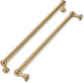 khtumeware 3 Pack Appliance Pull 18 Inch Hole Center Champagne Bronze Cabinet Pulls Heavy Duty Solid Satin Brass Cabinet Handles for cabinets Dressers Kitchens Handles Bathroom cabinets