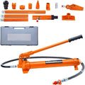 10T Porta Power Kit Portable Hydraulic Jack With Oil Hose Auto Body Fe Repair Kit With Storage Case For Car Repair