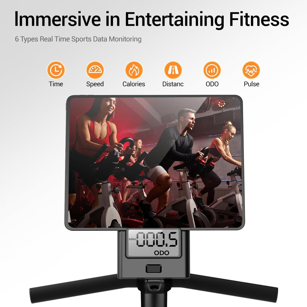CURSOR FITNESS Recumbent Exercise Bike, Quiet Magnetic Staionary Bikes for Seniors & Adults, Recumbent Staionary Bike with 16-level Resistance & Adjustable Seat,Heart Rate Grips,350 LBS & LCD Monitor