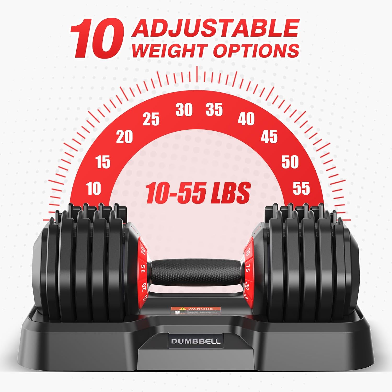 Adjustable Dumbbells Set, 10 in 1/15 in 1 Free Adjustable Weights Dumbbells Set, 25/55/52.5lbs Weights Set with Anti-Slip Handle, Fast Adjust Equipment Compact for Home Gym Strength Training
