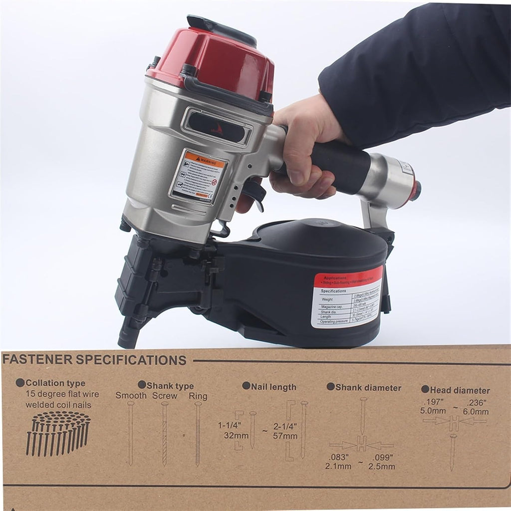 Industrial Pallet Nailer Gun Pneumatic Coil Nailer Tool Air Nailing Gun For Nail Length 32mm-55mm Pallet Coil Nailer