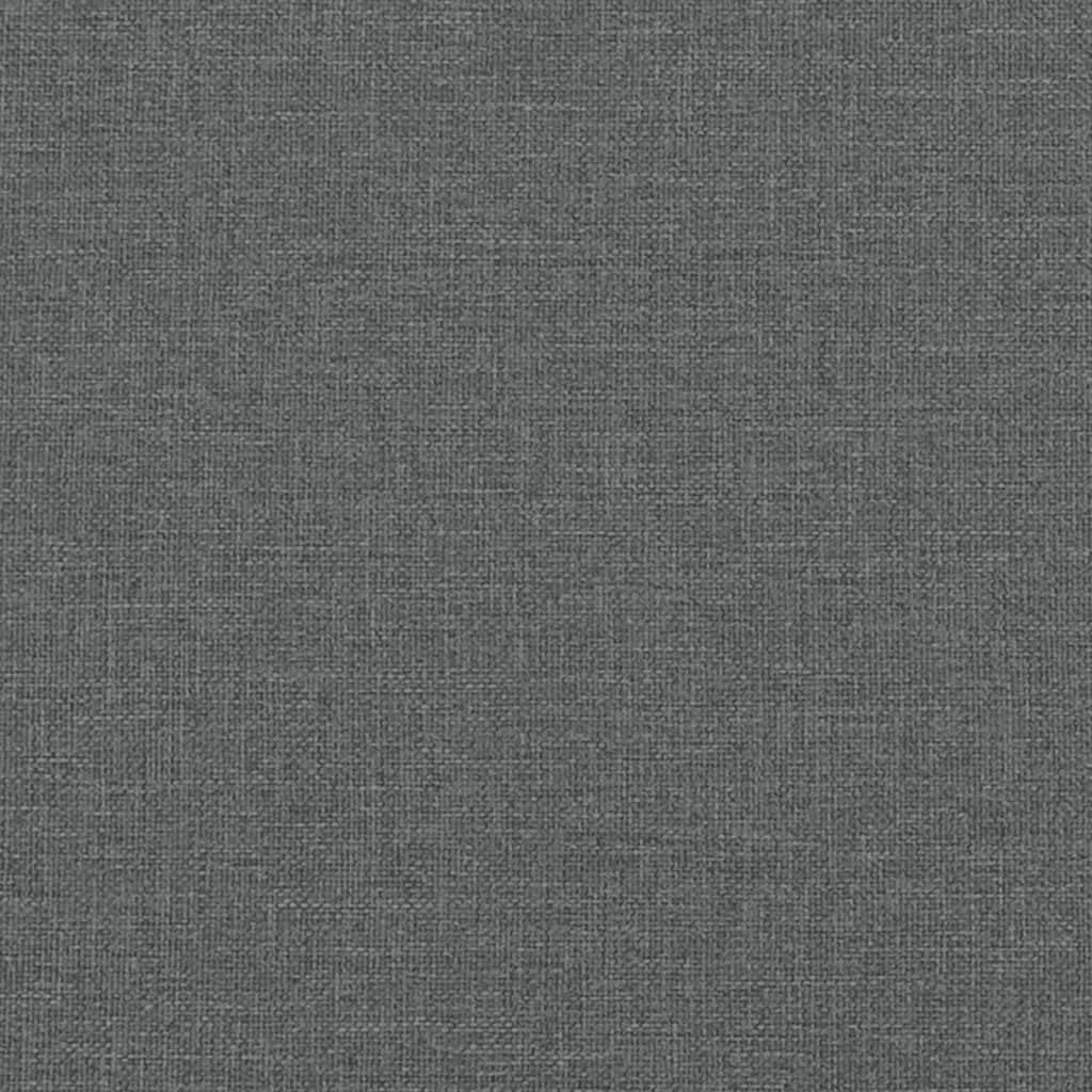 Queen Upholstered Platform Bed Frame Dark Gray Fabric Modern Bedframe with Headboard for Bedroom Furniture, No Mattress Needed