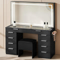 YITAHOME Makeup Vanity Set with 3-Color LED Light Strip