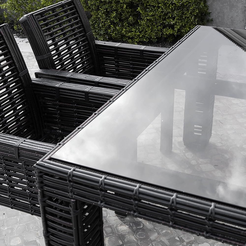 Dulles Glass 30' Square Glass Table Top, 1/4' Thick Clear Tempered Replacement Glass, Flat Polished Edge & Eased Corners for Coffee, Dining, Patio Tables & Furniture Protection