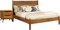 Furniture of America FOA Belkor 2-Piece Oak Solid Wood Bedroom Set - King + Nightstand