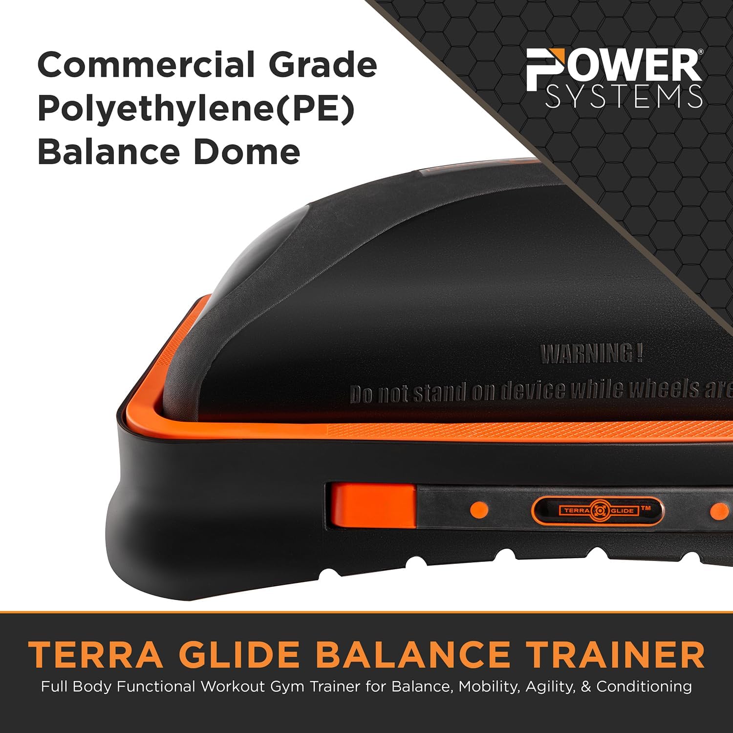 Terra Glide Balance Board and Ab Roller | Inflatable Core Trainer with Rolling Wheels & Pop Out Handles | Workout Exercise Wheel Core Strength Stability HIIT Pilates Mobility Ab Training Home Gym Equipment