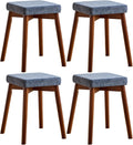 Upholstered Vanity Bench Set - Solid Wood Stool with Soft Cushion Seat for Living Room, Dining Room, Entryway, Bedroom, Home Decor
