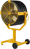 Big Ass Fans - Yellow Jacket, 30' Indoor/Outdoor Mobile Fan, Portable Base Included with 18 inch Pedestal, Onboard Variable Speed Control, Yellow and Black
