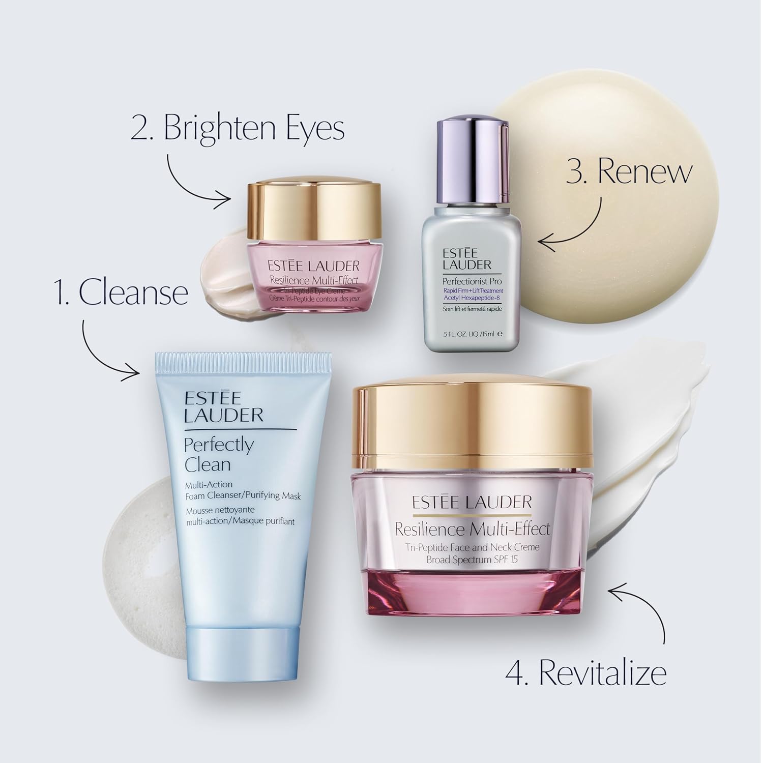 Estée Lauder Resilience Multi-Effect Tri-Peptide Face and Neck Moisturizer with SPF 15 | Plumping & Anti-Aging | Firming Cream