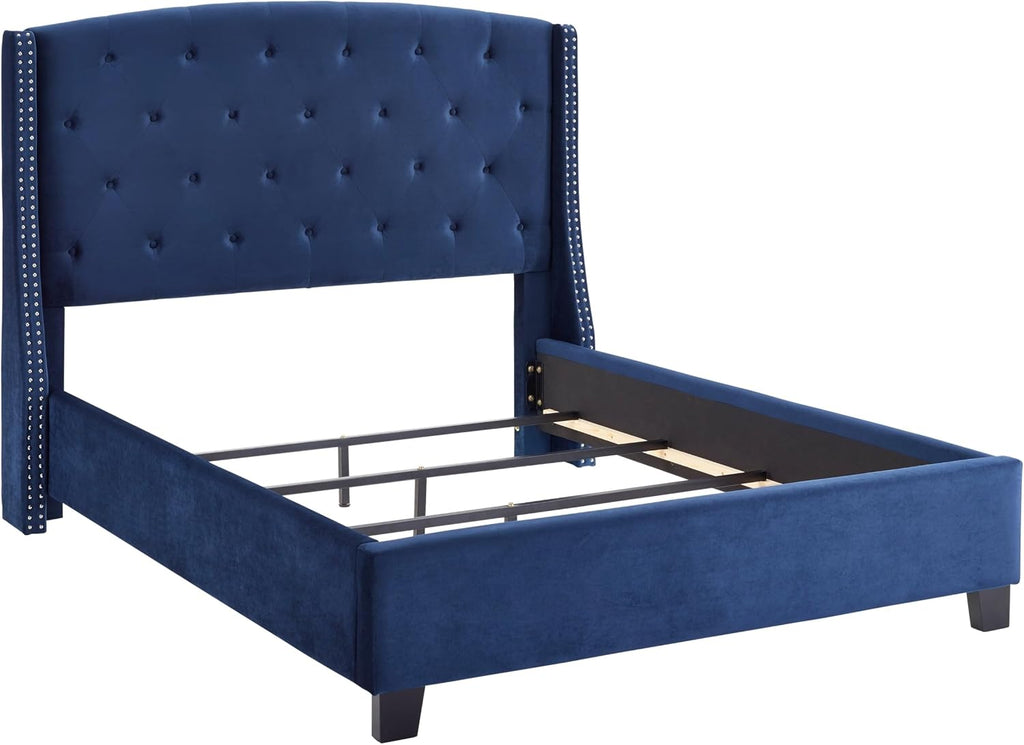Roundhill Furniture Summit Platform, King, Blue