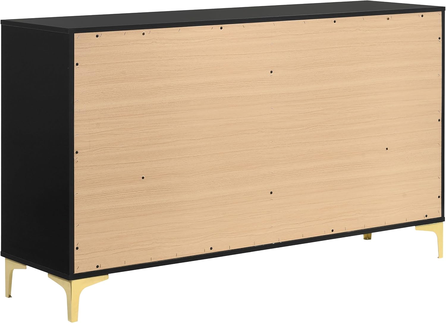 Black/Gold 4-piece Tufted Panel Eastern King Bedroom Set