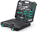 213 Pieces Mechanics Tool Set General Purpose Mixed Sockets And Wrenches, Hand Tool Set Auto Repair Tool Kit Home Tool Kit