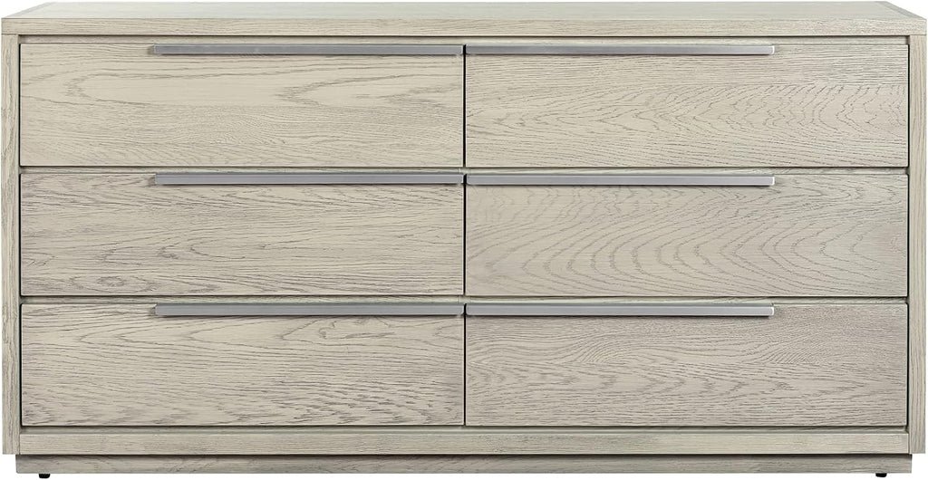 Armen Living Abbey King 4 Piece Bedroom Set in Grey Oak Wood