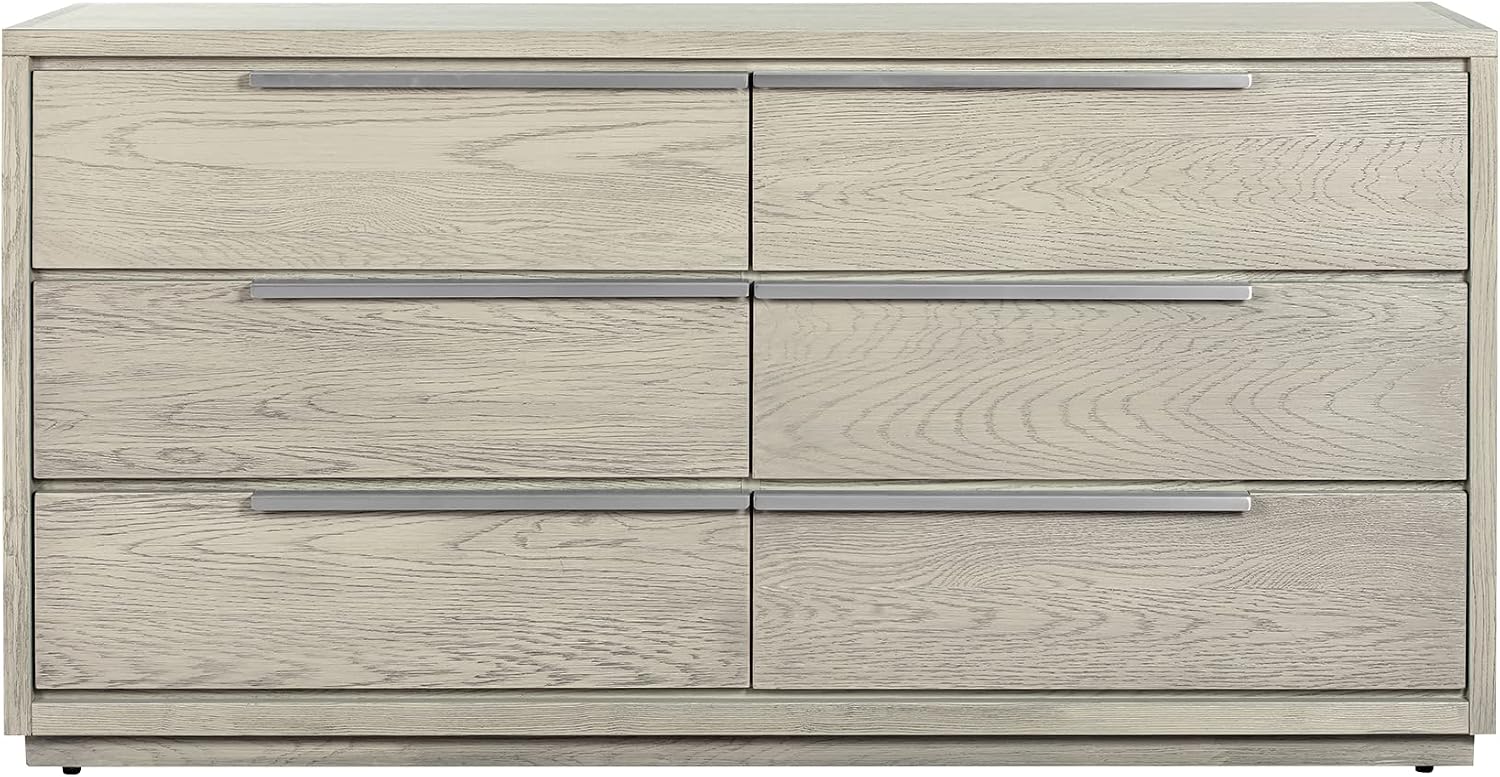Armen Living Abbey King 4 Piece Bedroom Set in Grey Oak Wood