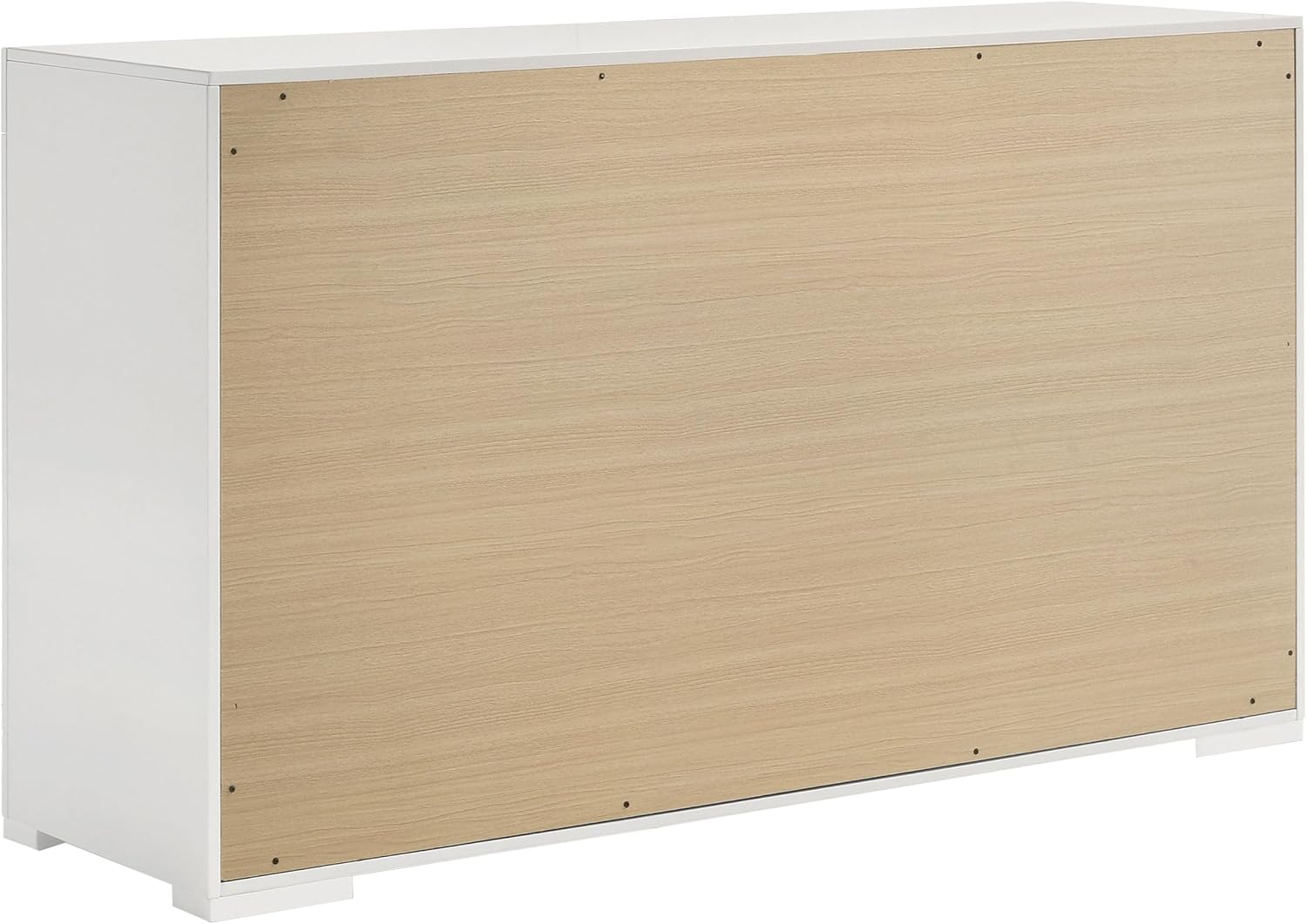 Coaster Home Furnishings Ives Contemporary 4-Piece Bedroom Set Eastern King Size LED Panel Bed Frame 57-inch Headboard White High Gloss 224941KE-S4