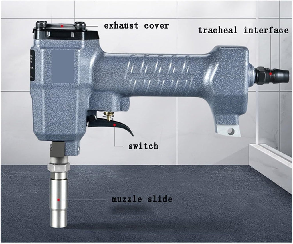 Pneumatic Trim Finish Pin Gun Nailer Air Upholstery Decorative Nail Gun For Leather Sofa Furniture Woodworking 6.3-20.3MM,DIY Tools(630)