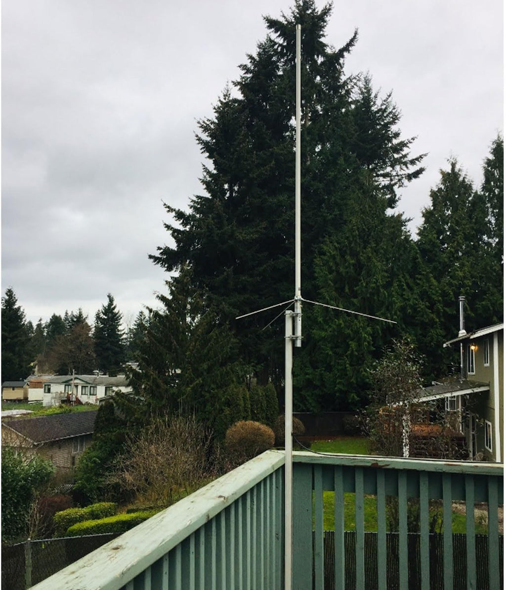 Dual Band VHF UHF 2m 70cm Base Antenna for Mobile Ham Radio Repeater Base Station, 144/440 MHz, 10meter svy50-5 Cable/ 200Watt/ BNC/SMA/UHF/ So239, 5.6 FT