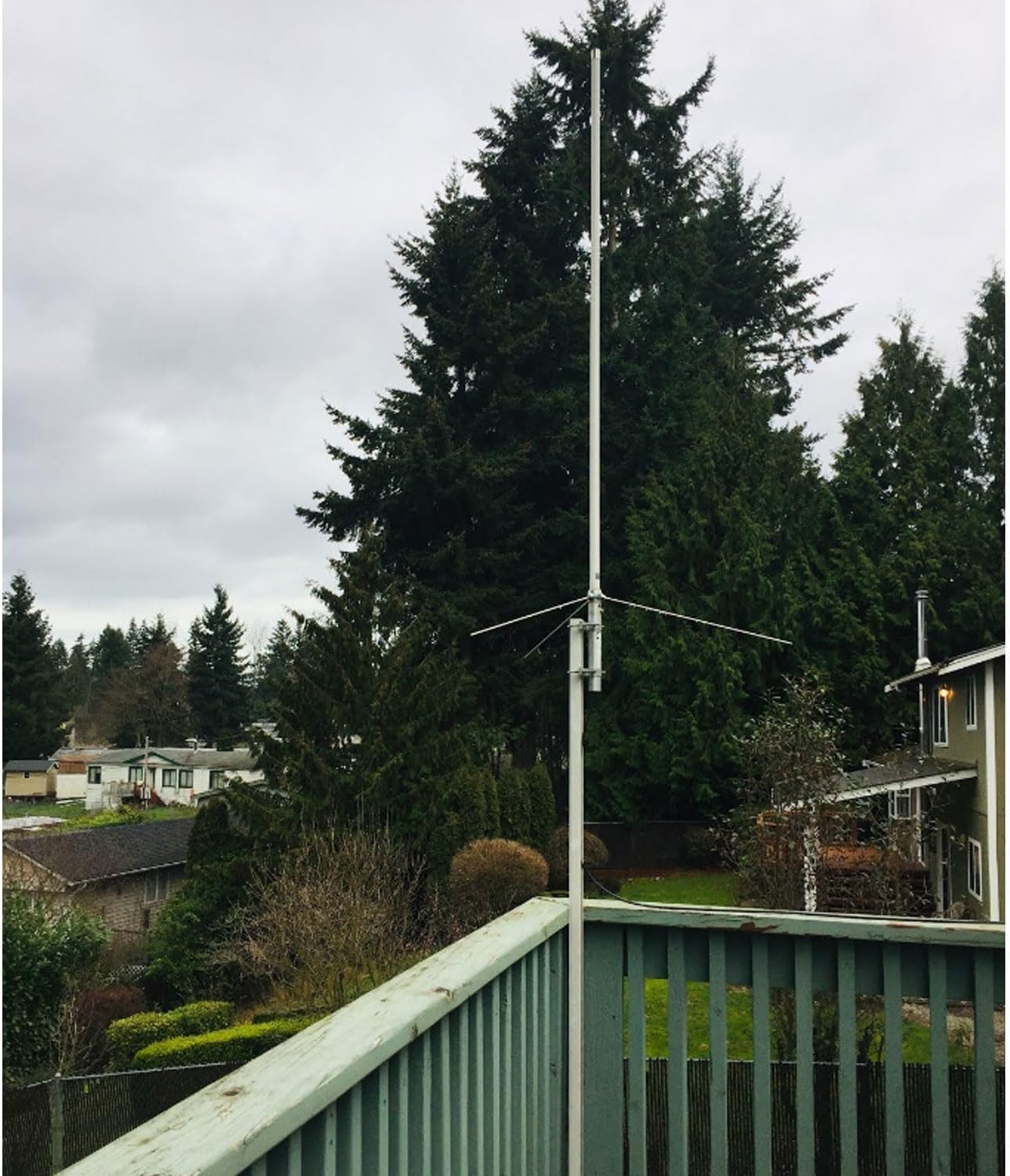 Dual Band VHF UHF 2m 70cm Base Antenna for Mobile Ham Radio Repeater Base Station, 144/440 MHz, 10meter svy50-5 Cable/ 200Watt/ BNC/SMA/UHF/ So239, 5.6 FT