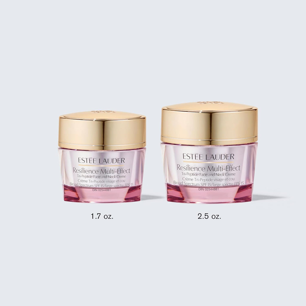 Estée Lauder Resilience Multi-Effect Tri-Peptide Face and Neck Moisturizer with SPF 15 | Plumping & Anti-Aging | Firming Cream
