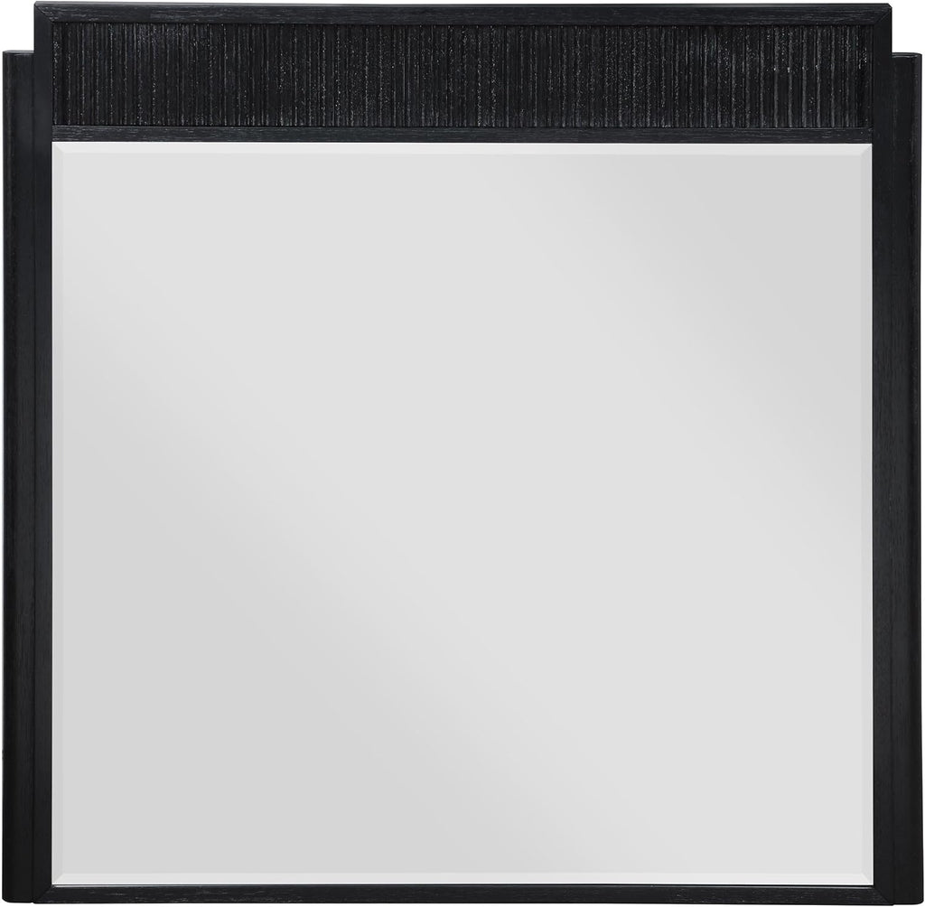Coaster Home Furnishings Brookmead Transitional 4-Piece Bedroom Set Fabric Upholstered California King Size Panel Bed Frame 60-inch Headboard Black 224710KW-S4