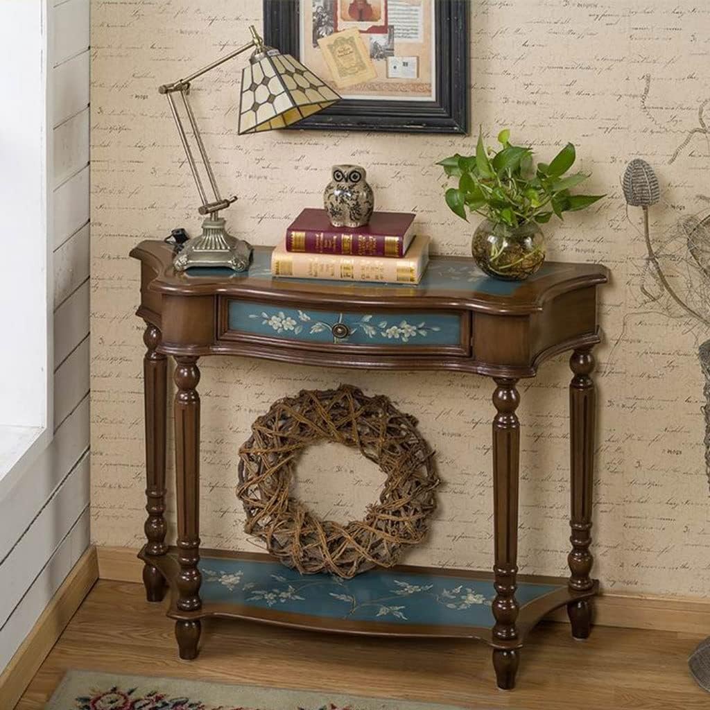 Vanity Benches Entrance Table Retro Entry Table Living Room Side Table Bedroom Small Dressing Table Women's Vanity Table (Color : A)