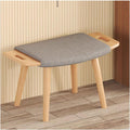 Vintage Shoe Bench, Upholstery and Backless Makeup Stool, Space-Saving Home Vanity Bench Seat, for Bedroom, Bar Counters(Gray)