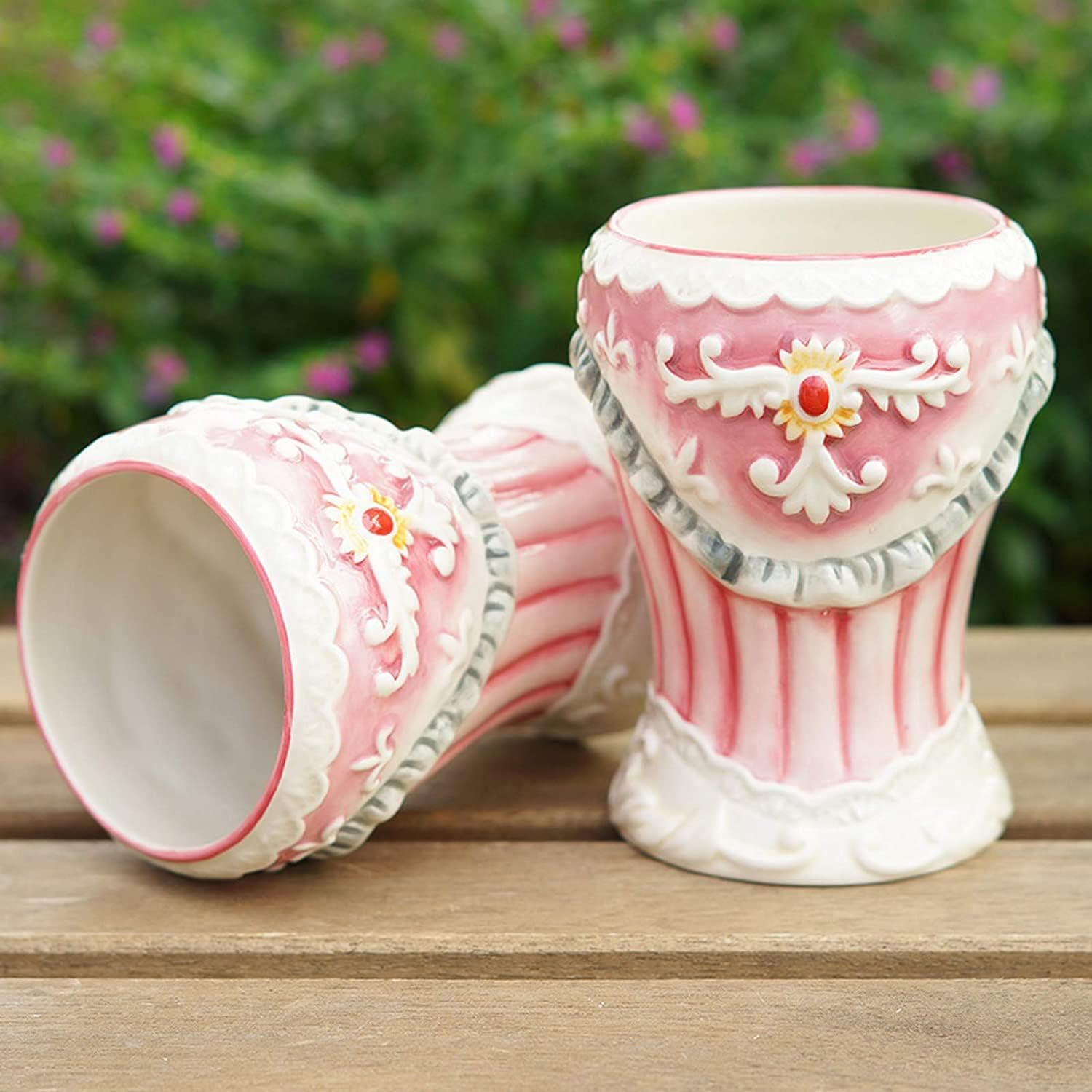 Vanity Bathroom Decor, Bathroom Accessory Set Ceramics 5 Pieces Pink Sweet Style Bathroom Kit for Wedding Housewarming Gift Housewarming Gift