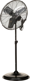 TPI Corporation CACU-20-P Air Circulator Commercial Pedestal Fan - 120v High Velocity Standing Fan for Versatile Use - Single Phase Non oscillating Aluminum Blade Fan - UL/C-UL Listed, Black