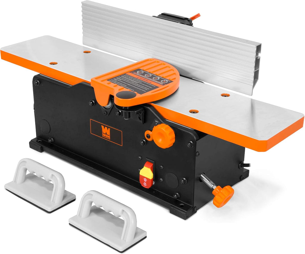 WEN JT3062 10-Amp 6-Inch 2-Blade Benchtop Jointer, Black & JN8504 8.5-Amp Plate and Biscuit Joiner with Case and Biscuits