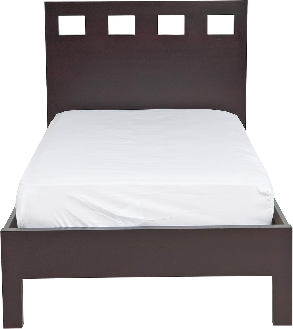 Modus Furniture Solid Wood Platform Bed, King, Riva - Espresso