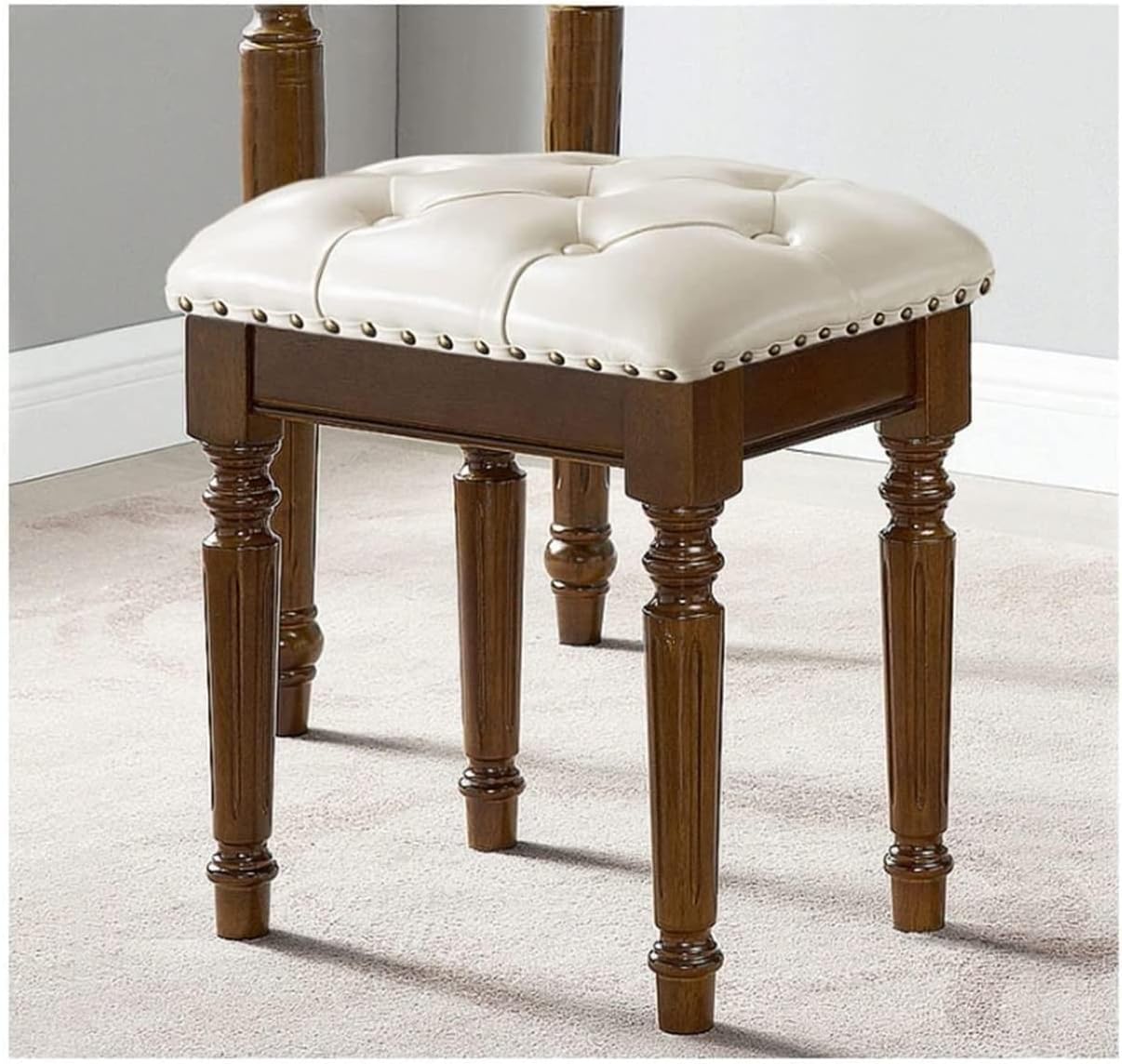BTZHY Vanity Chair,Leather Vanity Benches Footstools, Piano Stool, Makeup Seat, Garden Stools, Dressing Stools, Living Room and Bedroom Desk Stools