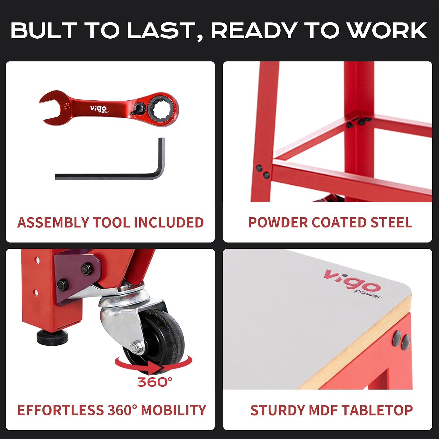 700 Lbs Heavy Duty Drill Press Stand with Wheels, 30' Height & 26'x14' MDF Top Universal Tool Stand, Expandable Mobile Work Bench Station for Planers, Table Saws, Grinders & Band Saws