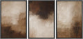 SIGNWIN Framed Canvas Print Wall Art Set Warm Neutral Abstract Brown and Beige Modern Minimalist Illustrations Modern Art Decorative Scenic Rustic for Living Room, Bedroom, Office - 24'x36'x3 Black