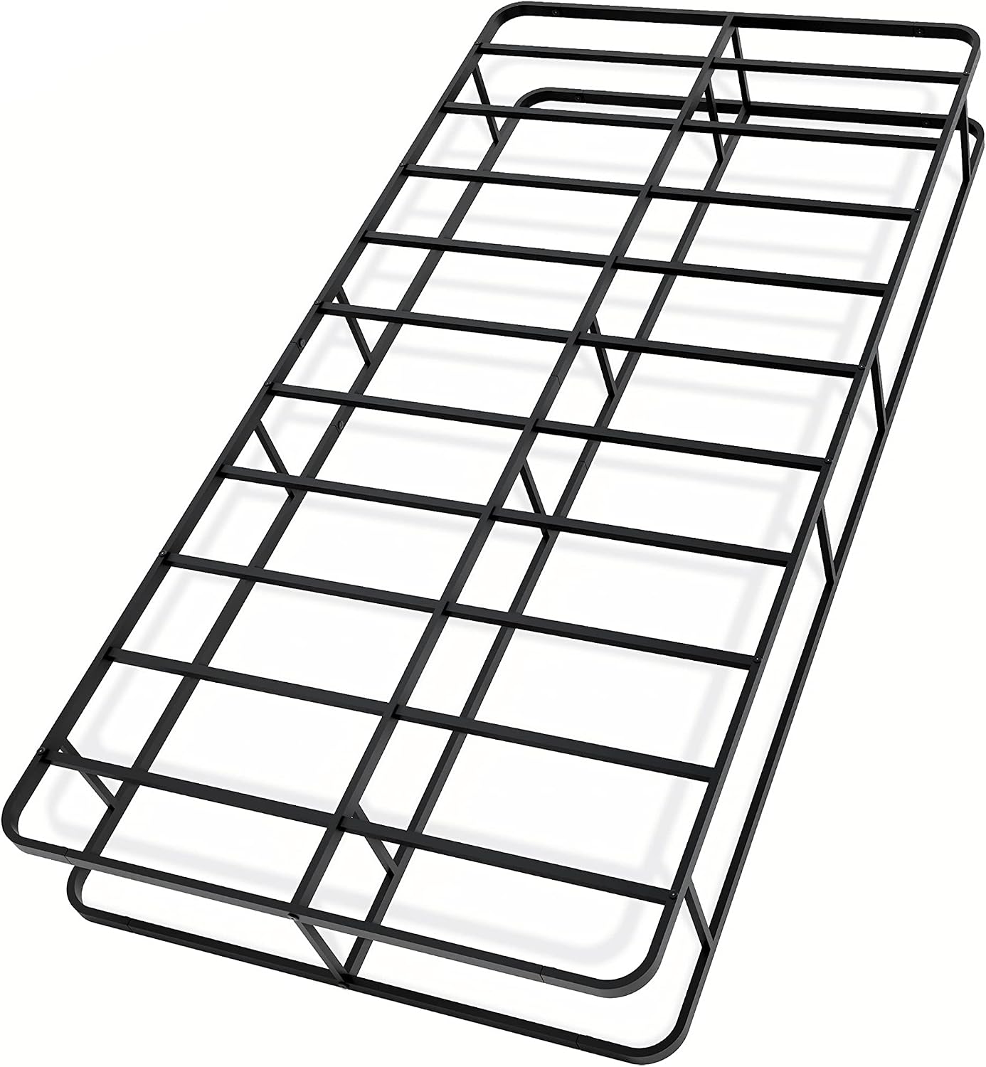 East West Furniture Dothan Traditional Metal Twin Bed Frame in Black