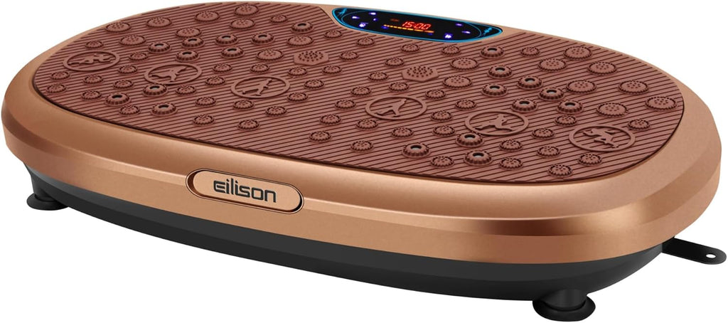 EILISON FitMaxx 3D XL Vibration Plate Exercise Machine - Whole Body Workout Vibration Platform w/Loop Bands - Lymphatic Drainage Machine for Weight Loss, Shaping, Recovery