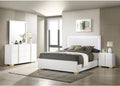 HomeStock Old World Charm 4-Piece Eastern King Bedroom Set White