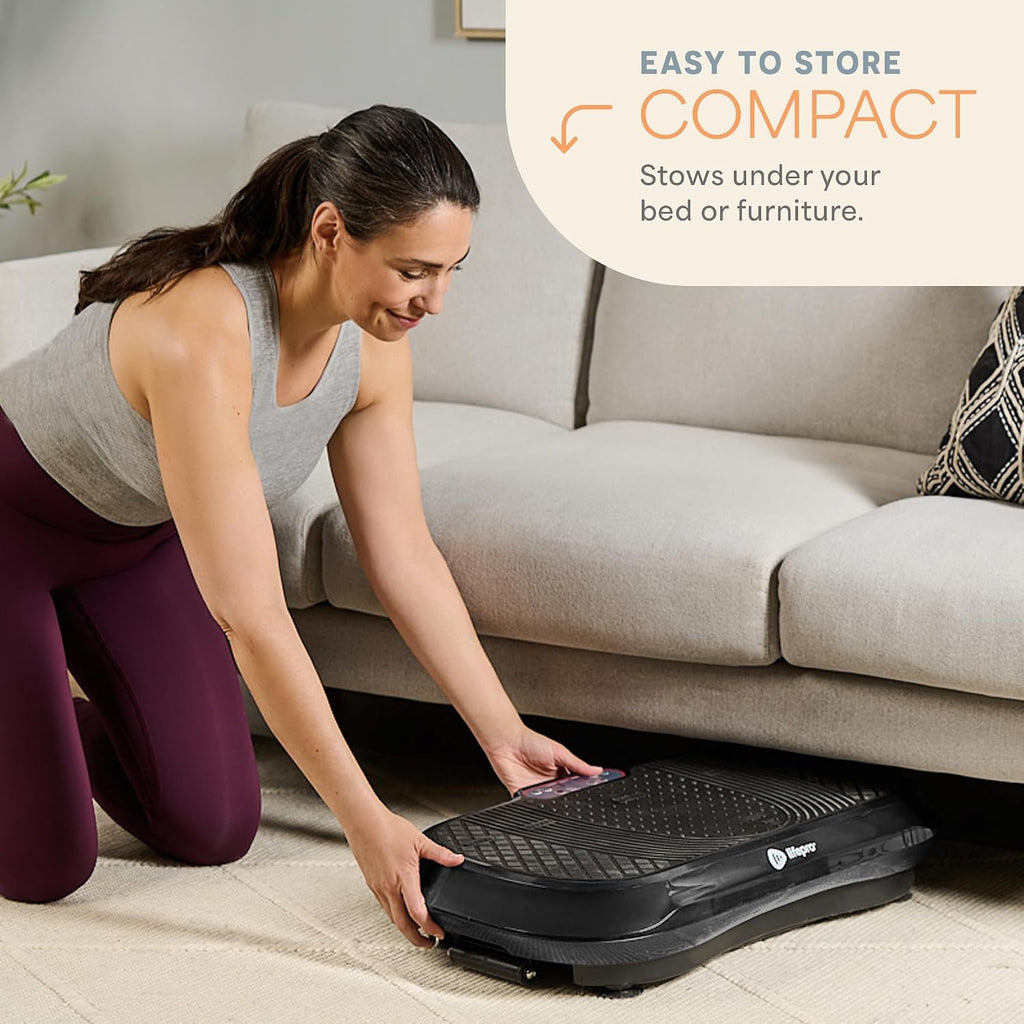 Lifepro Waver Vibration Plate Exercise Machine – High-Intensity Vibration Plate for Lymphatic Drainage – Full-Body Workout Vibrating Platform with Loop Bands – Fitness Equipment for Strength & Toning