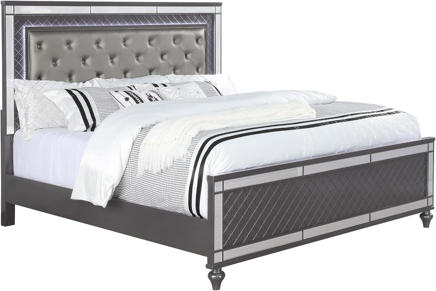 MASARA Refino 4-Piece Bedroom Set King Bed+(2) Nightstands